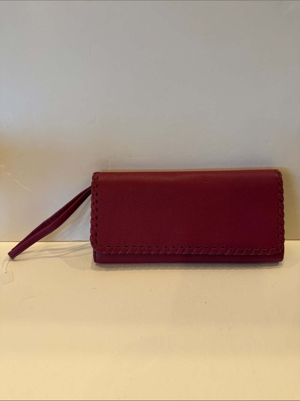 HOBO Burgundy Wristlet Clutch with Wrist Strap